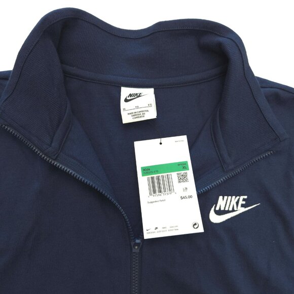 Nike Sportswear Club Big Kids' Full-Zip Knit Jacket - Blue (X-Large) - Picture 2 of 3